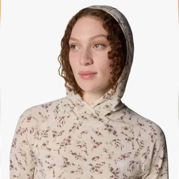 NWT Columbia Women's PFG Uncharted Hoodie Stone Huntfish Omni Shade UPF S, M, XL - Picture 4 of 16